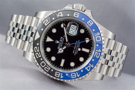 prezzo listino rolex gmt master 2 batman|rolex gmt batman for sale.